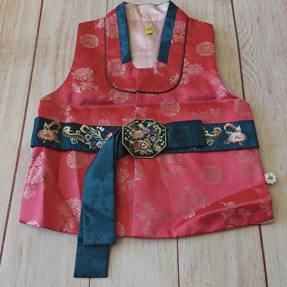 Toddler boy Korean traditional Hanbok vest
